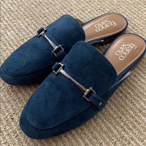 FRANCO SARTO Blue Mules- Size 7.5